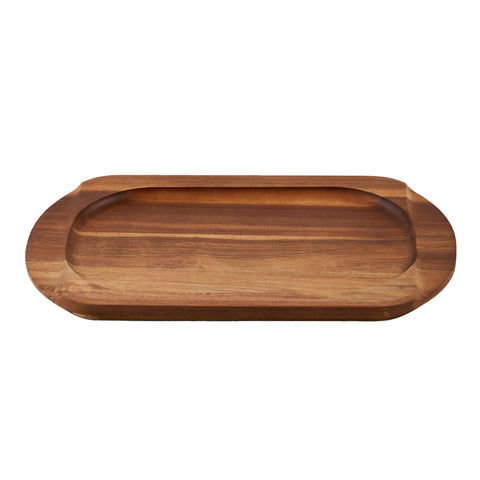 Base de Madera Acacia Para Plancha Ovalada 34x17cm