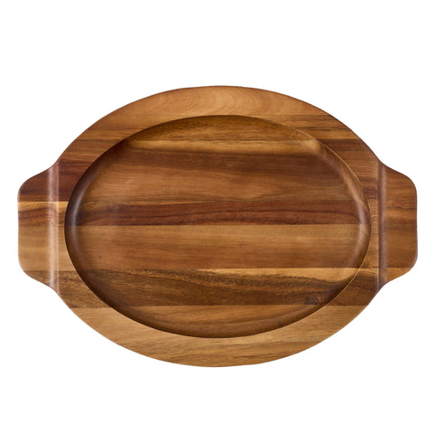 Base de Madera Acacia Para Bandeja 29x19 cm