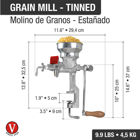 Molino manual de granos – hierro fundido estañado