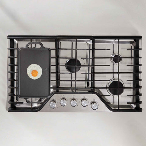Plancha reversible 33 × 21 cm – hierro fundido esmaltado