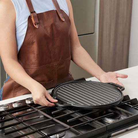Plancha reversible 32 cm – hierro fundido esmaltado