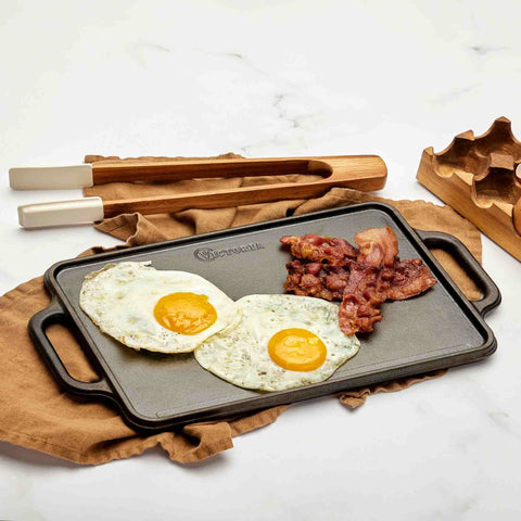 Plancha reversible 33 × 21 cm – hierro fundido esmaltado