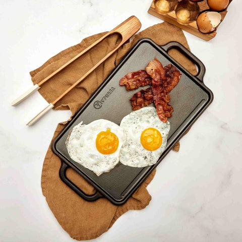 Plancha reversible 33 × 21 cm – hierro fundido esmaltado