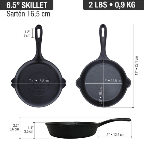 Sartén 16.5 cm – hierro fundido esmaltado