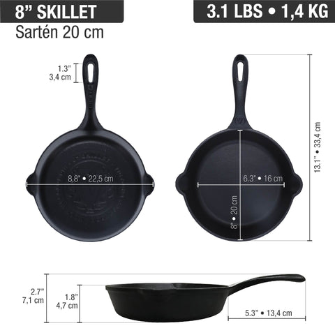 Sartén 20 cm – hierro fundido esmaltado