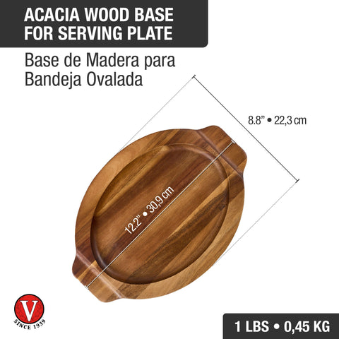 Base de Madera Acacia Para Bandeja 29x19 cm