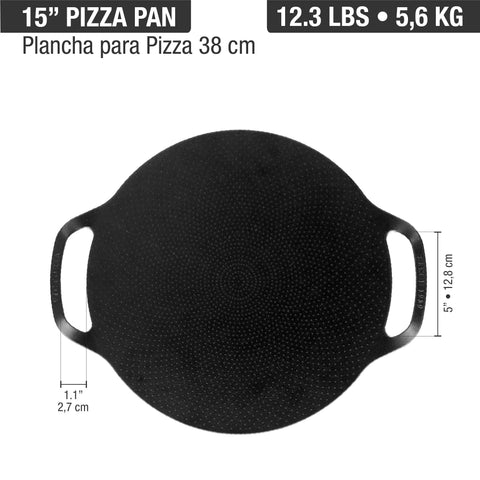 Plancha para pizza 38 cm – hierro fundido esmaltado