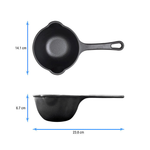 Sartén salsero 14 cm – hierro fundido esmaltado